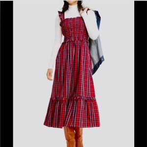 NWT Draper James Kimberly Smocked Dress in Angie Plaid